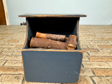 Load image into Gallery viewer, Dollhouse Miniature ~ Vintage Artisan Bearly Big Enough 2002 Signed OOAK Handpainted Firewood Chest
