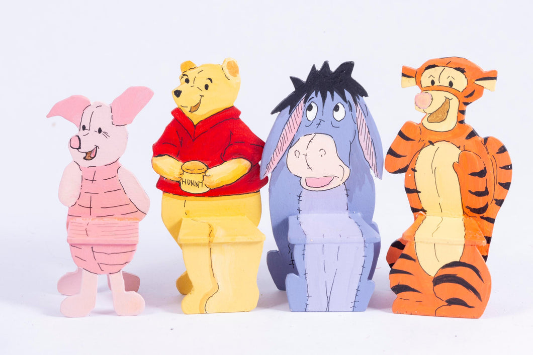 Dollhouse Miniature ~ Handmade Valerie Casson Winnie The Pooh Chairs Set