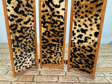 Load image into Gallery viewer, Dollhouse Miniature ~ Artisan Handmade 3 Piece Cheetah Safari Screen
