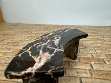 Load image into Gallery viewer, Dollhouse Miniature ~ Vintage Artisan 1979 Handmade Signed Marble Outdoor Bench
