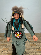 Load image into Gallery viewer, Artisan Handmade Porcelain Native American Chief Male Doll
