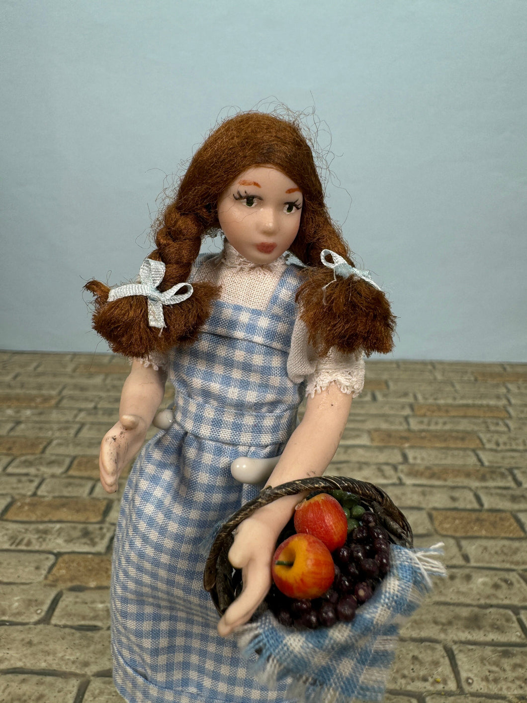 Dollhouse Miniature ~ Artisan Handmade Porcelain Doll Dorothy Wizard Of Oz