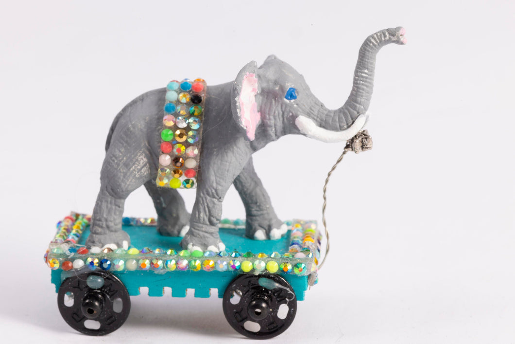 Artisan Hand Painted Elephant Pull Toy