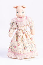 Load image into Gallery viewer, Handmade Porcelain Female Pig Doll in Dress
