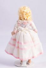Load image into Gallery viewer, Dollhouse Miniature ~ Female Modern Doll in Pink &amp; White Dress
