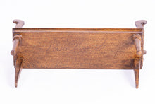 Load image into Gallery viewer, Dollhouse Miniature ~ David Krupick Wooden Carved Bench
