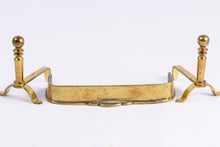 Load image into Gallery viewer, Dollhouse Miniature ~ English Brass Fireplace Andirons &amp; Fender
