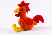 Load image into Gallery viewer, Dollhouse Miniature ~ Handmade Stuffed Toy Rooster - From Ursula Sauerberg Estate
