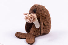 Load image into Gallery viewer, Dollhouse Miniature ~ Handmade Stuffed Animal Walrus - From Ursula Sauerberg Estate

