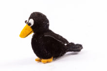Load image into Gallery viewer, Dollhouse Miniature ~ Handmade Stuffed Crow - From Ursula Sauerberg Estate
