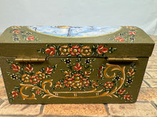 Load image into Gallery viewer, Vintage Artisan Handmade Hand Painted Nautical Chest
