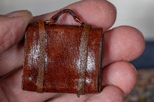 Load image into Gallery viewer, Dollhouse Miniature ~ Handmade Leather Satchel / Bag - Lee Lefkowitz Estate
