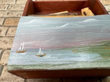 Load image into Gallery viewer, Vintage 1976 Artisan George Hoffman Signed OOAK Handpainted Firewood Chest
