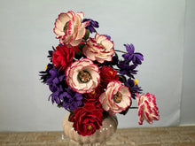 Load image into Gallery viewer, Vintage Artisan Flowers In Vince Stapleton Handmade Dolphin Planter
