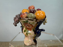 Load image into Gallery viewer, Dollhouse Miniature ~ Artisan Vince Stapleton Handmade Blue Porcelain Fruit Bowl
