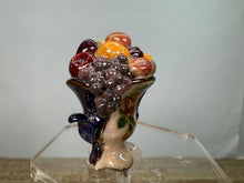 Load image into Gallery viewer, Dollhouse Miniature ~ Artisan Vince Stapleton Handmade Blue Porcelain Fruit Bowl
