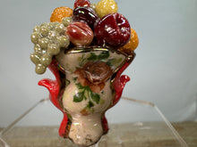 Load image into Gallery viewer, Dollhouse Miniature ~ Artisan Vince Stapleton Handmade Red Porcelain Fruit Bowl

