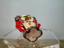 Load image into Gallery viewer, Dollhouse Miniature ~ Artisan Vince Stapleton Handmade Red Porcelain Fruit Bowl
