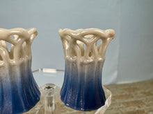 Load image into Gallery viewer, Dollhouse Miniature ~ Artisan Vince Stapleton Handmade Pair Of Flower Vases
