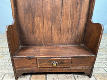 Load image into Gallery viewer, Dollhouse Miniature ~ Artisan Handmade Entryway Bench With Drawer, Coat Hanger Shelf &amp; Hooks
