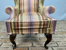 Load image into Gallery viewer, Vintage Artisan Signed Beautiful Handmade Wing Back Chair
