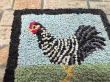 Load image into Gallery viewer, Vintage Artisan French Knot Welcome Mat Chicken

