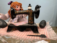 Load image into Gallery viewer, Dollhouse Miniature ~ Vintage Artisan Handmade Sewing Machine Doll In The Making
