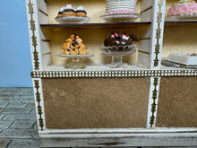 Load image into Gallery viewer, Dollhouse Miniature ~ Artisan Carol Smith Handmade Decorated Bakery Display Case Handmade Cakes Deserts
