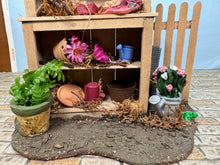 Load image into Gallery viewer, Dollhouse Miniature ~ Artisan Handmade Decorated Outdoor Gardening Display
