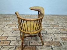 Load image into Gallery viewer, Dollhouse Miniature ~ Artisan Signed Vintage Handmade Windsor Desk Chair Handpainted Aged
