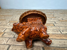 Load image into Gallery viewer, Dollhouse Miniature ~ Artisan Handmade Elephant Wicker Table Signed
