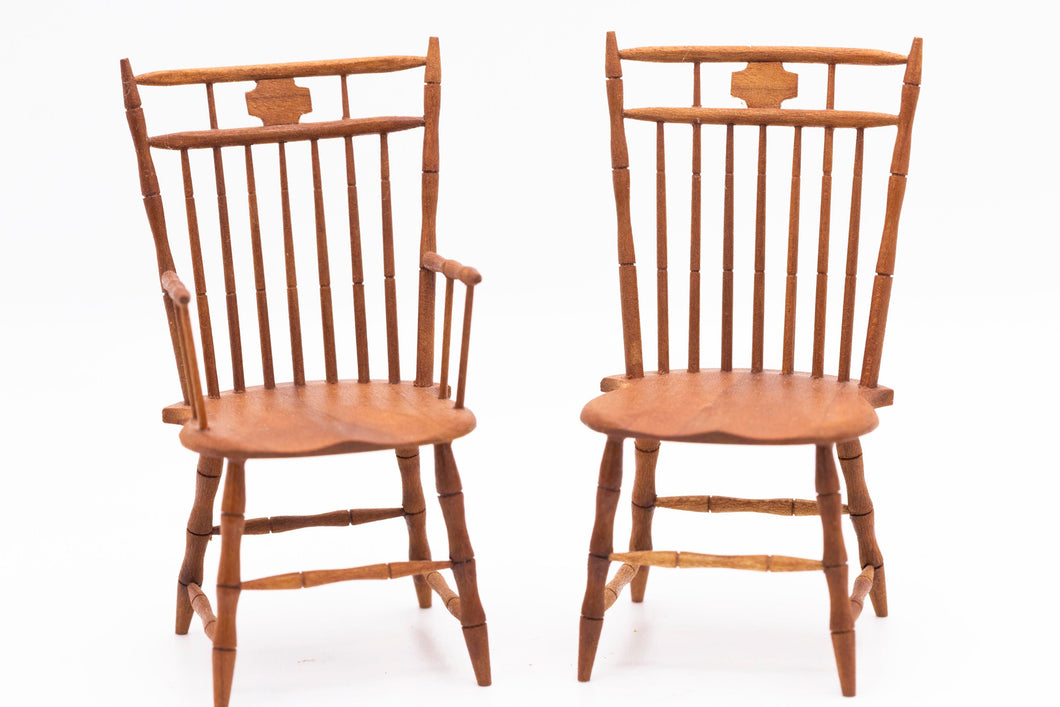 Dollhouse Miniature ~ Pair of William Clinger Bamboo Chairs