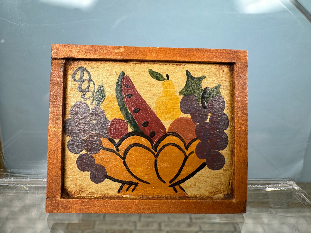 Dollhouse Miniature ~ Artisan Bearly Big Enough Signed Fruit Bowl Painting