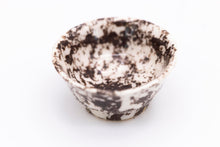 Load image into Gallery viewer, Dollhouse Miniature ~ Hand Made Pottery Spongeware Brown &amp; White by Jean Yingling
