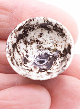 Load image into Gallery viewer, Dollhouse Miniature ~ Hand Made Pottery Spongeware Brown &amp; White by Jean Yingling
