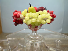 Load image into Gallery viewer, Dollhouse Miniature ~ Artisan Handmade Fruit &amp; Wine Bowl Grapes
