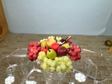 Load image into Gallery viewer, Dollhouse Miniature ~ Artisan Handmade Fruit &amp; Wine Bowl Grapes
