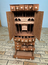 Load image into Gallery viewer, Dollhouse Miniature ~ Vintage Artisan Handmade 33 Drawer Wooden OOAK Office File Cabinet
