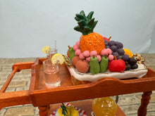 Load image into Gallery viewer, Dollhouse Miniature ~ Tropical Drink &amp; Fruit Cart Reutter Porcelain Germany
