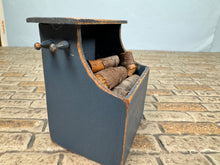 Load image into Gallery viewer, Dollhouse Miniature ~ Vintage Artisan Bearly Big Enough 2002 Signed OOAK Handpainted Firewood Chest
