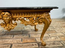 Load image into Gallery viewer, Dollhouse Miniature ~ John Hodgson Handmade Green Marble Gold Claw Foot Table
