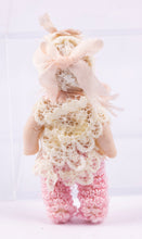 Load image into Gallery viewer, Dollhouse Miniature ~ Porcelain Little Girl Doll in Pink and Ecru
