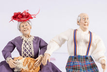 Load image into Gallery viewer, Dollhouse Miniature ~ Marcia Backstrom Older Doll Couple - Happily Married
