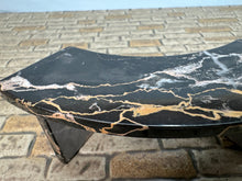 Load image into Gallery viewer, Dollhouse Miniature ~ Vintage Artisan 1979 Handmade Signed Marble Outdoor Bench
