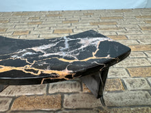 Load image into Gallery viewer, Dollhouse Miniature ~ Vintage Artisan 1979 Handmade Signed Marble Outdoor Bench
