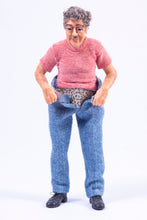 Load image into Gallery viewer, Dollhouse Miniature ~ Hand Sculpted Older Male Doll with Cheetah Underwear, Getting Undressed
