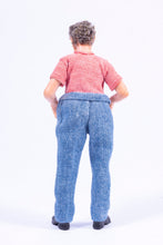 Load image into Gallery viewer, Dollhouse Miniature ~ Hand Sculpted Older Male Doll with Cheetah Underwear, Getting Undressed
