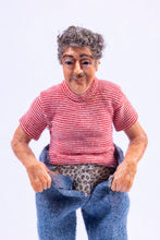 Load image into Gallery viewer, Dollhouse Miniature ~ Hand Sculpted Older Male Doll with Cheetah Underwear, Getting Undressed
