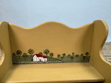 Load image into Gallery viewer, Dollhouse Miniature ~ Artisan Handmade Hand Painted Entryway Bench
