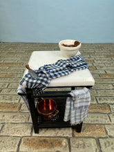 Load image into Gallery viewer, Dollhouse Miniature ~ Artisan Handmade Decorated Kitchen Island / Table

